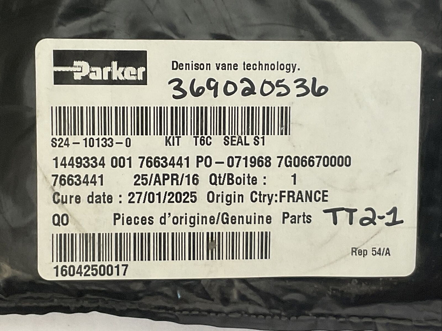 PARKER S24-10133-0 KIT T6C SEAL S1