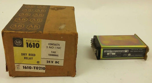 ALLEN BRADLEY, 1610-T0210SX589, SER. A, DRY REED RELAY, 24VDC, 1A, 15VA, NEW