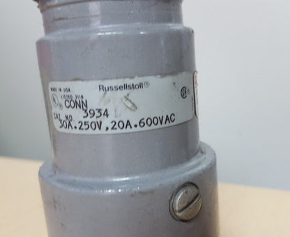 Russellstoll Receptacle Cat# 3934 20A, 600VAC - 30A 250V