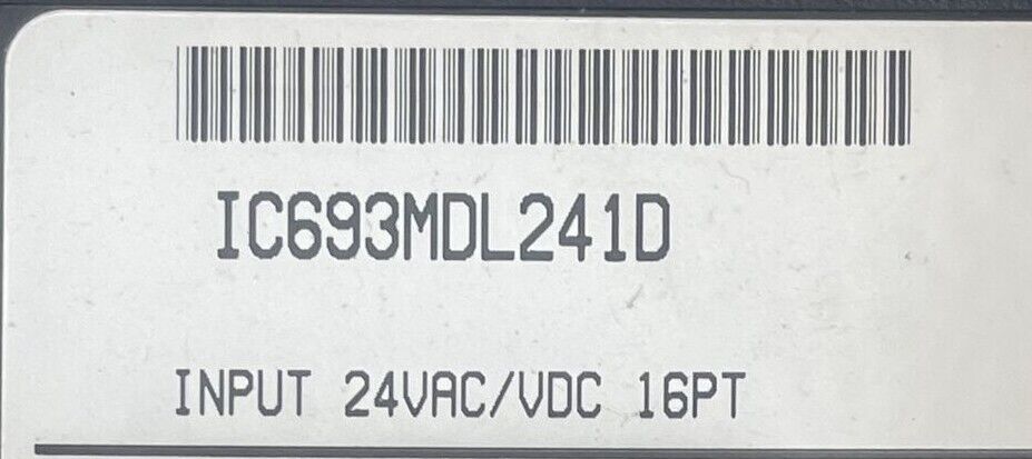 GE FANUC IC693MDL241D INPUT MODULE 24VAC/VDC 16PT