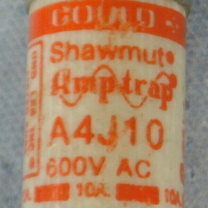 LOT of 5 / GOULD-SHAWMUT A4J10 AMP-TRAP® FUSE / 10A / 600V / NEW SURPLUS