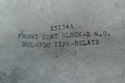 ALLEN-BRADLEY X-51344 FRONT CONTACT BLOCK / for BUL 700-TYPE RELAY / NEW SURPLUS