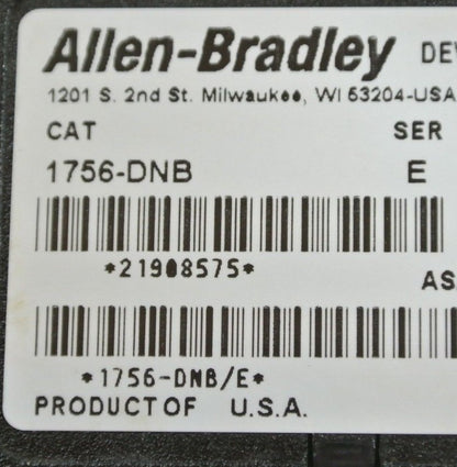 ALLEN-BRADLEY 1756-DNB DEVICENET BRIDGE / SCANNER MODULE - SERIES E