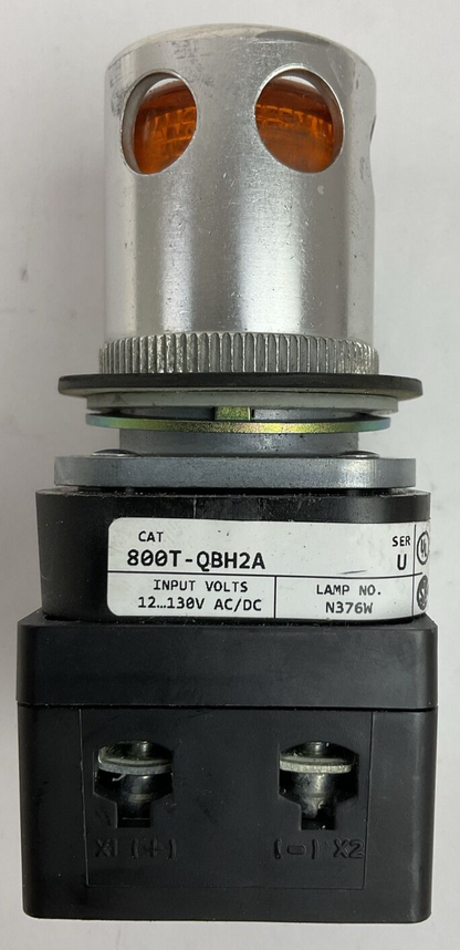 ALLEN BRADLEY 800T-QBH2A SER U ILLUMINATED PUSH BUTTON 12..130V 800TC-N374 SER A