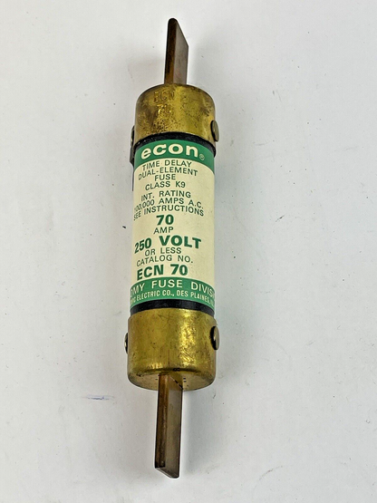 FEDERAL PACIFIC ELECTRIC COMPANY *LOT OF 4* - ECN 70 - ECON TIME DELAY D-E FUSE