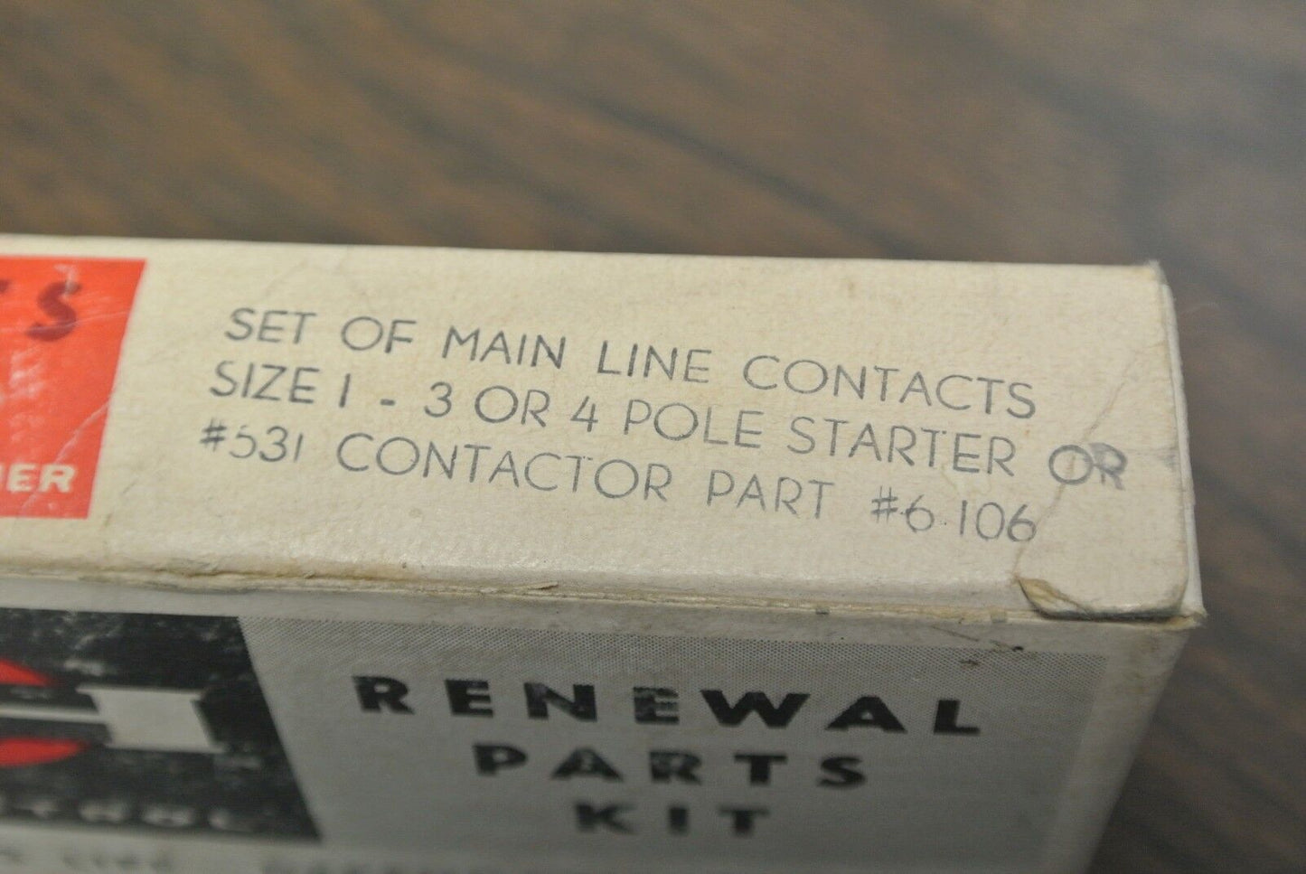 CUTLER-HAMMER 6-106 MAIN LINE CONTACT KIT / SIZE 1 / 3 or 4 POLE / NEW SURPLUS