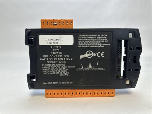 HORNER HEMIX906A I/O MODULE 8/8 POINT DIGITAL I/O 12-24VDC I 10-28VDC Q 4/2 CHNL