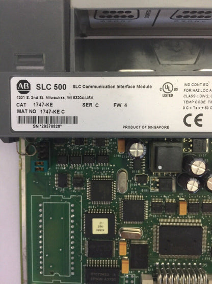 ALLEN BRADLEY 1747-KE SER C FW 4 DH485/RS232C INTERFACE MODULE SLC500
