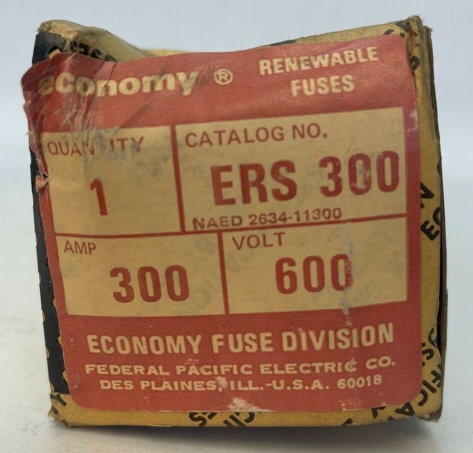 ECONOMY ERS 300 RENEWABLE FUSE 300AMP 600VAC