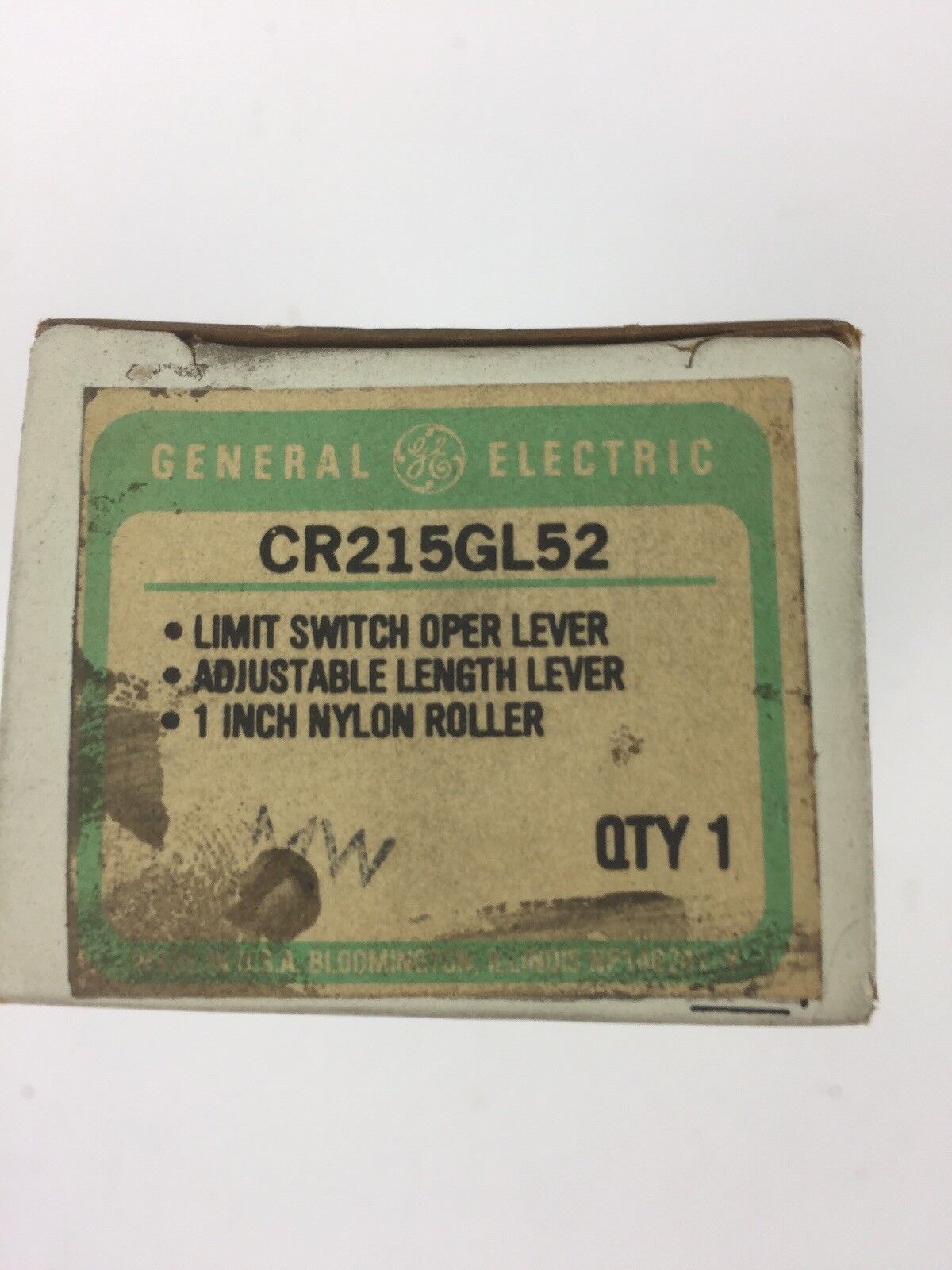 GE CR215GL52 LIMIT SWITCH OPER LEVER ADJUSTABLE LENGTH LEVER 1 INCH NYLON ROLLER