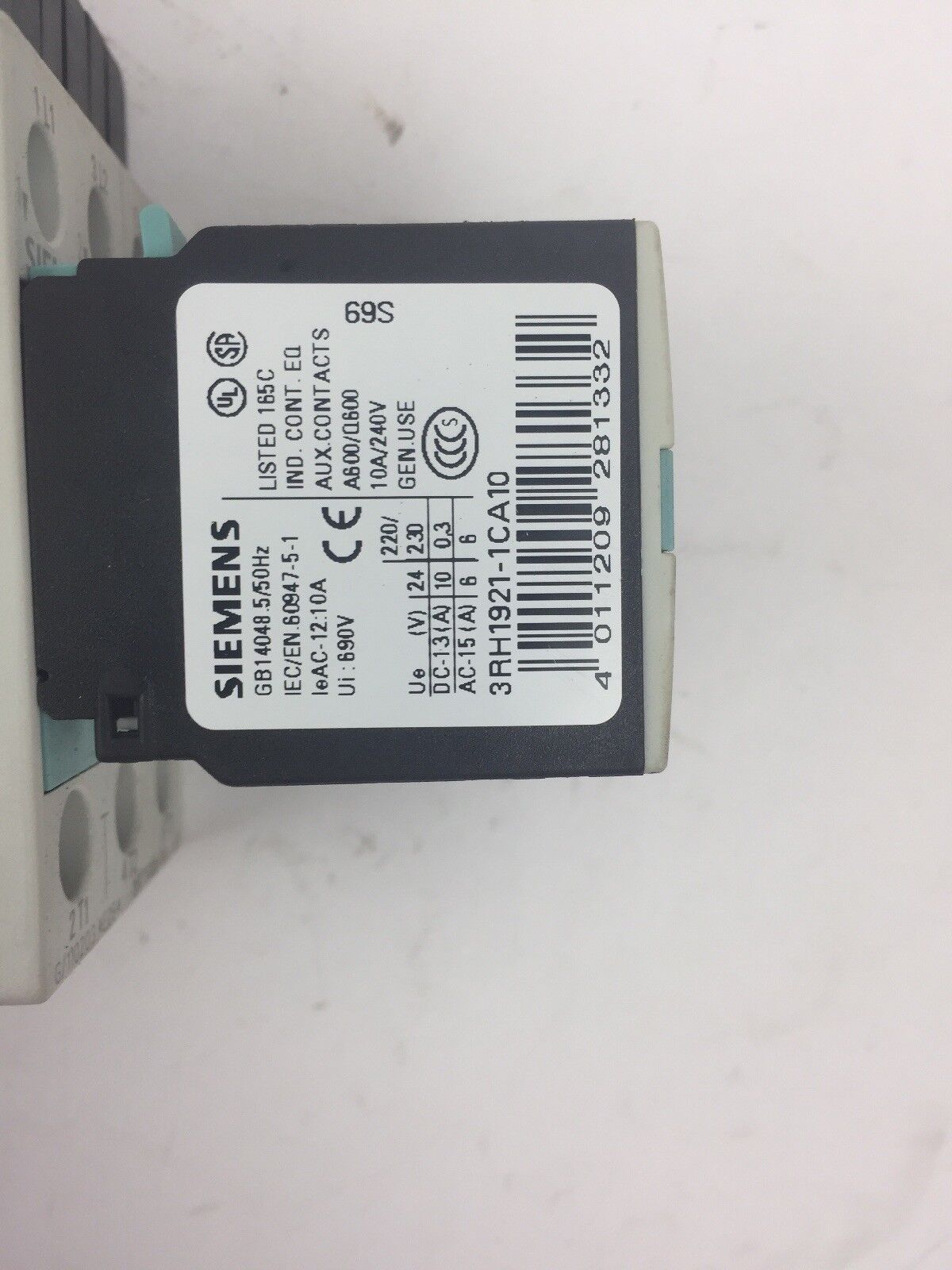 SIEMENS 3RA11251KA251BB4 COMBINATION STARTER 24VDC (3RV1021-1KA10/3RT1025-1B/