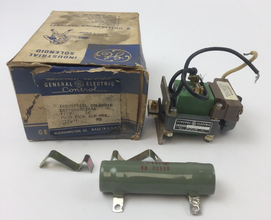 GE CR9500A203A2A SOLENOID 115 VDC PUSH FORM END MGT
