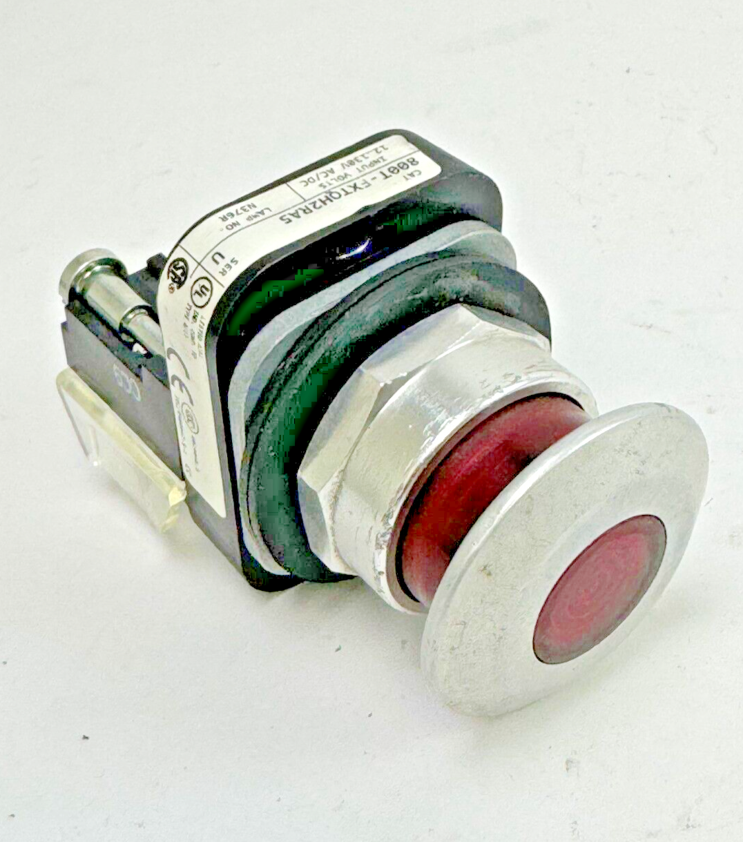 ALLEN-BRADLEY - 800T-FXTQH2RA5 SER. U - RED PUSH/PULL BUTTON *READ MISSING SCREW