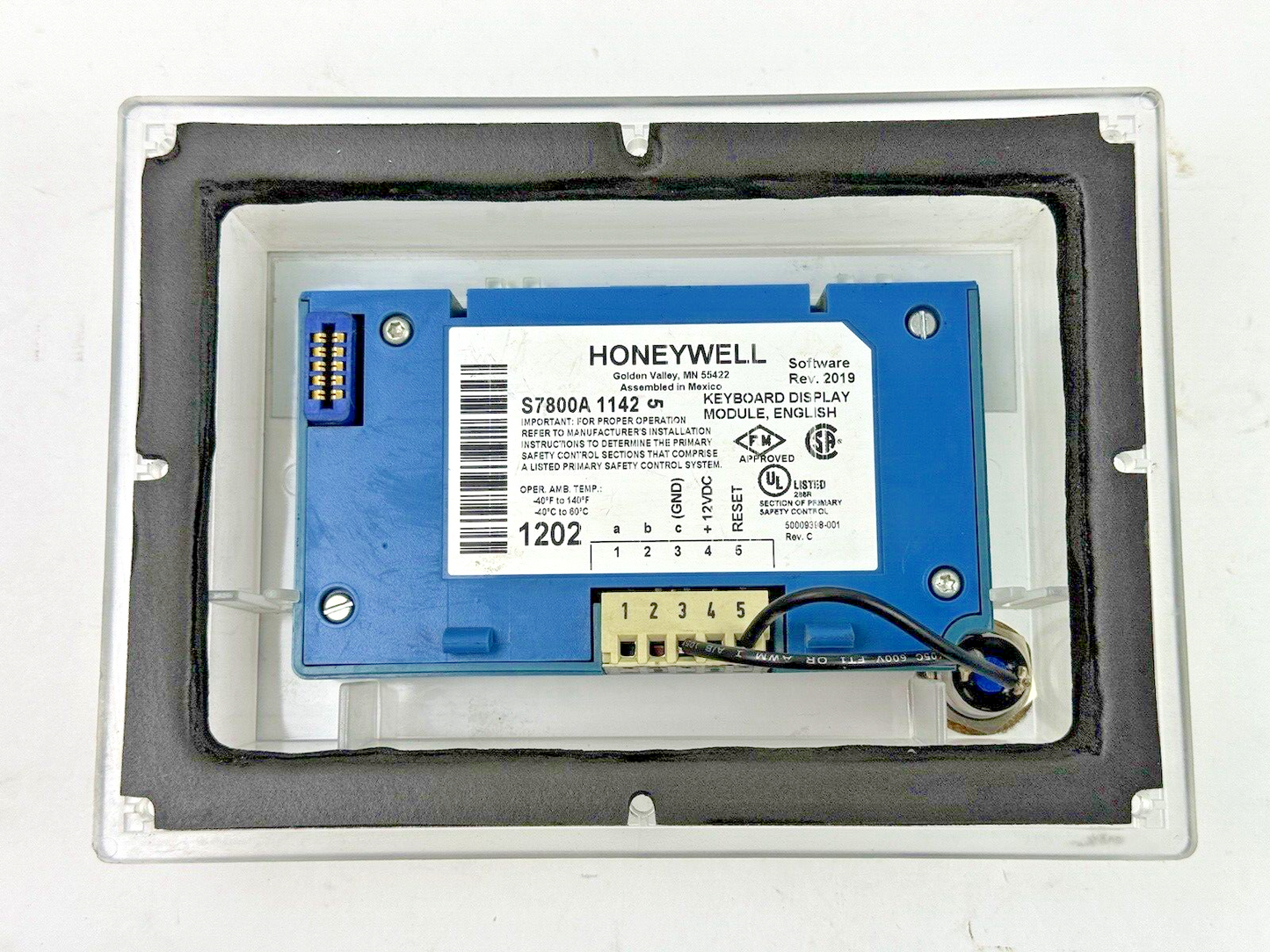 HONEYWELL - S7800 A 1001 REV. C - KEYBOARD DISPLAY MODULE IN CASE-BURNER CONTROL