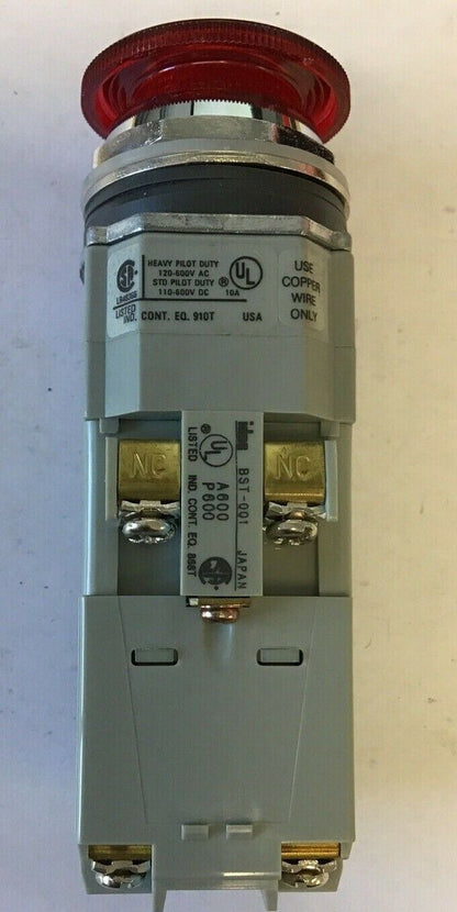 IDEC PUSH BUTTON AOLD312602DN-R 110-600VDC 120V 50/60HZ TWTD-0126D LSPD-6