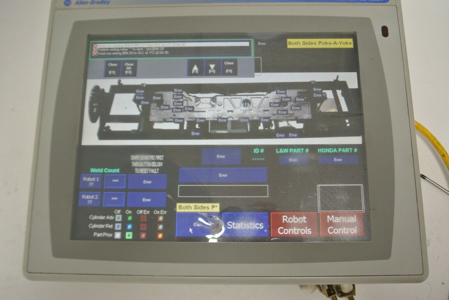 ALLEN-BRADLEY 6182H-15TEH4B VersaView CE1500H COLOR TOUCH DISPLAY MONITOR 24VDC