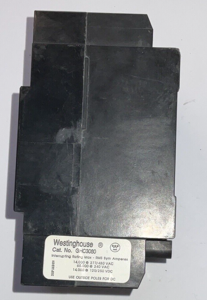 WESTINGHOUSE GHC3060 CIRCUIT BREAKER 480VAC 250VDC 60A 3POLE