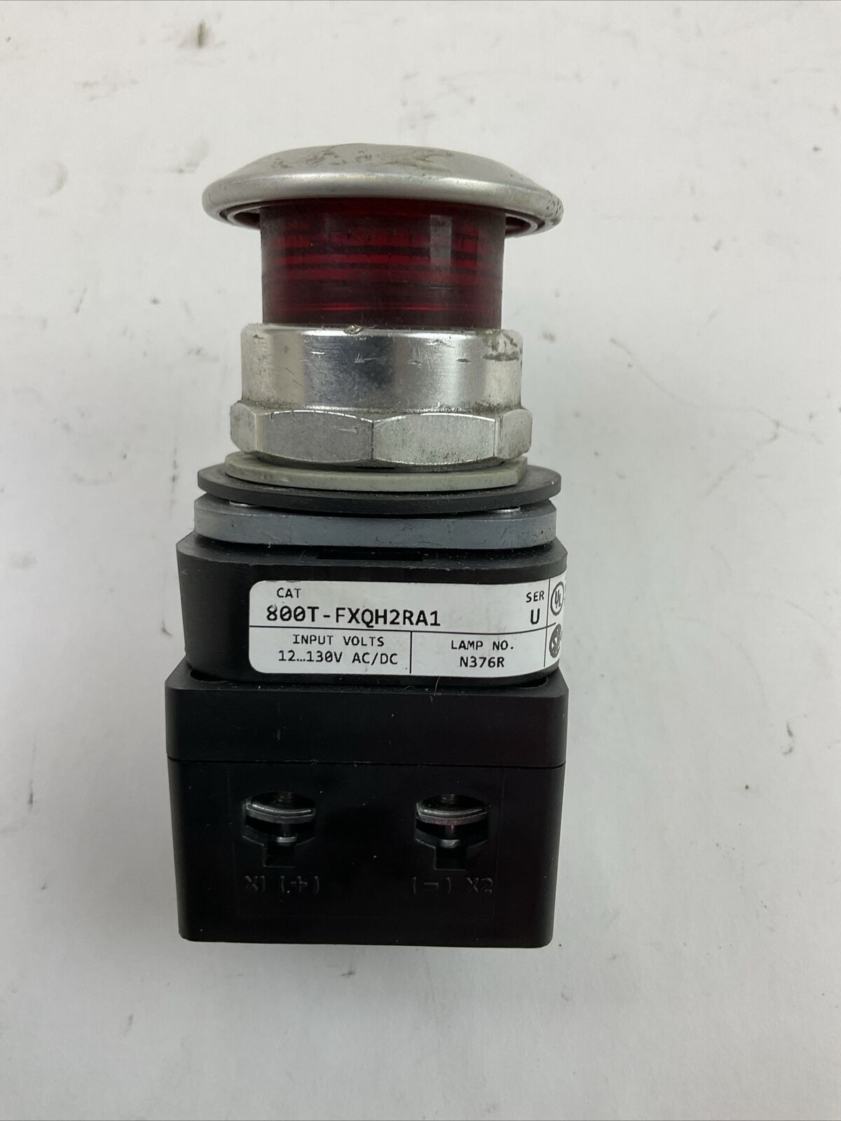 ALLEN BRADLEY 800T-FXQH2RA1 PUSH BUTTON INPUT 12...130V SER U 800T-N374 SER A