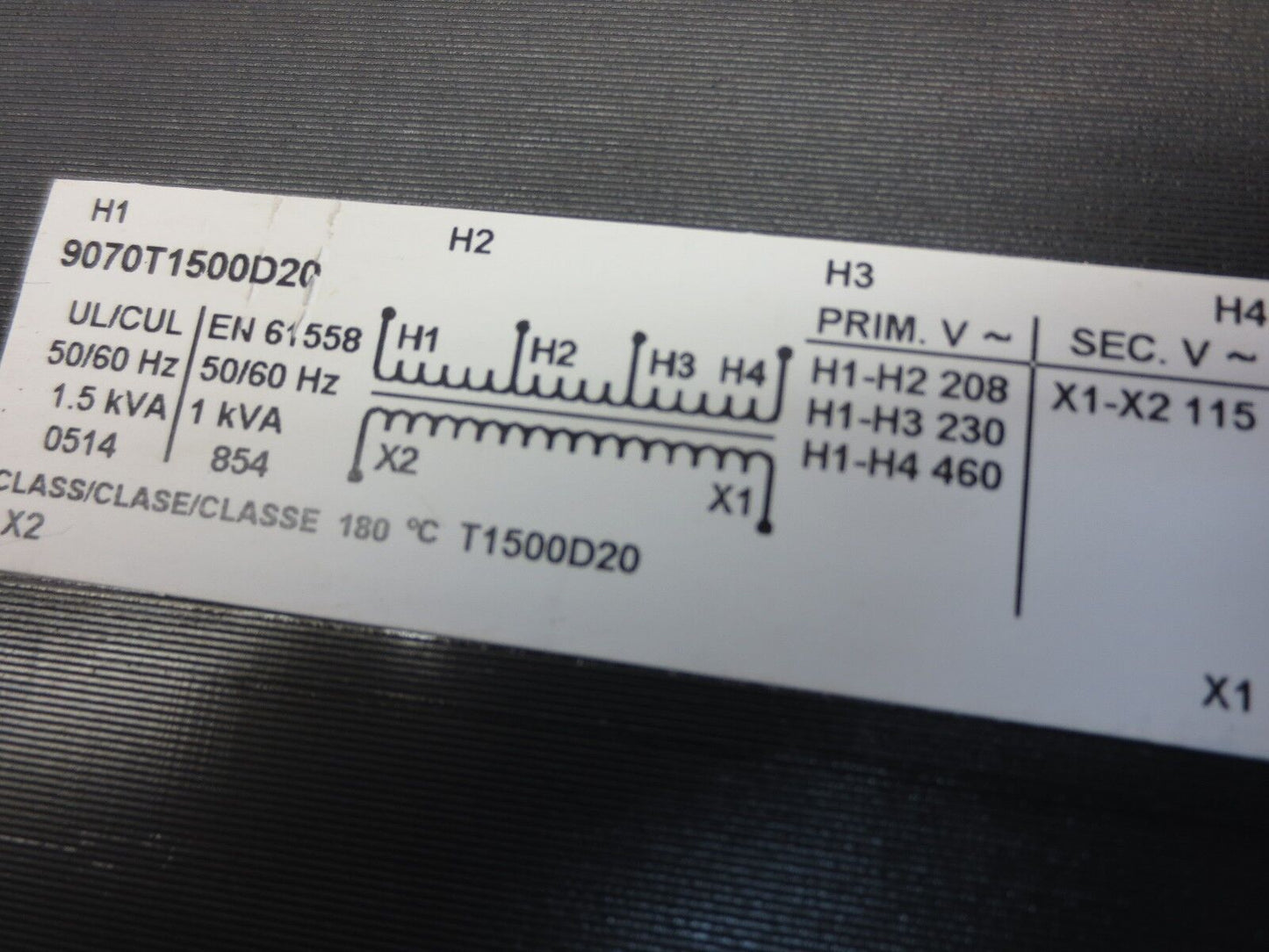 SQUARE D 9070T1500D20 CONTROL POWER TRANSFORMER SCHNEIDER 30HX900033 NEW SURPL