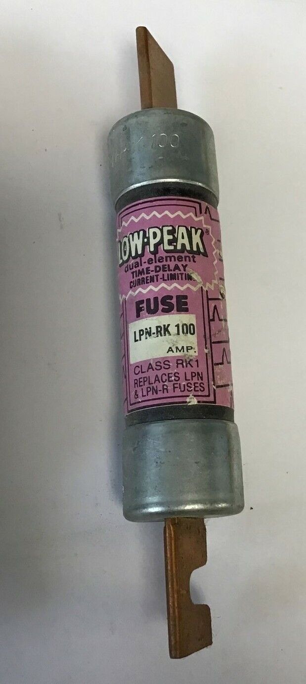 BUSSMANN LPN-RK 100 FUSE 100A CLASS RK1 250VAC DUAL ELEMENT  ***LOTOF5***