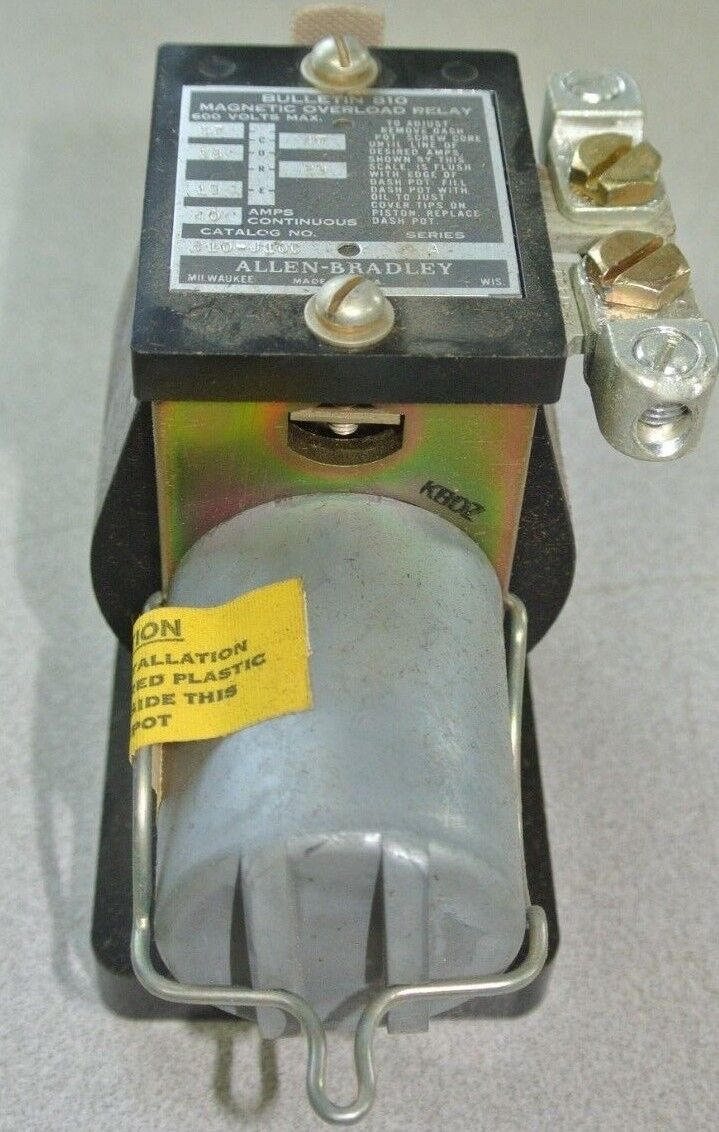 ALLEN-BRADLEY 810-J10C MAGNETIC OVERLOAD RELAY - 40A CONT. - 600V - NEW SURPLUS
