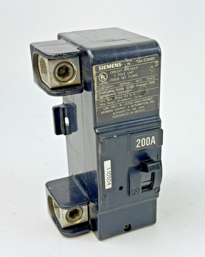 SIEMENS - EQ8695 - MAIN CIRCUIT BREAKER - 200 A/2 POLE/240 VAC