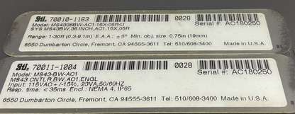 STI MS4336BW-AC1-15X-05R-U SAFETY SCREEN CONTROLLER MS43-BW-AC1