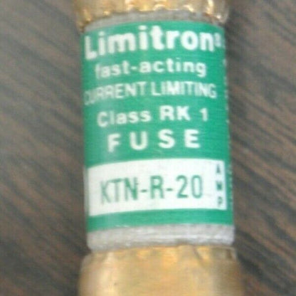 BUSS KTN-R-20 LIMITRON CLASS RK1 FAST-ACTING FUSE / 20A / 250V / NEW SURPLUS