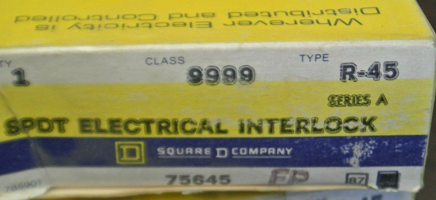SQUARE D 9999 R-45 Ser. A / SPDT ELECTRICAL INTERLOCK / 75645