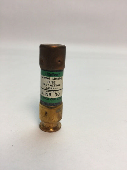 LITTELFUSE KLNR 30 CURRENT LIMITING FAST ACTING FUSE 250VAC 30AMP (BOX OF 10)