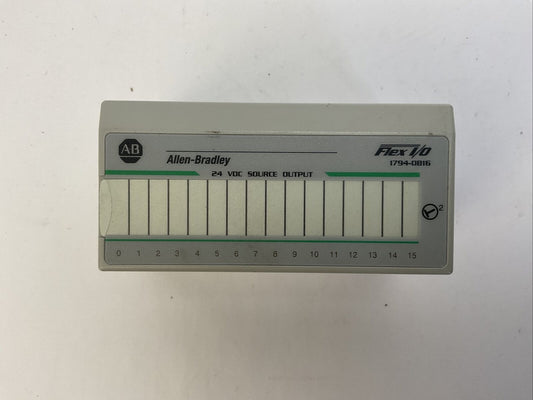 ALLEN BRADLEY 1794-OB16 SER A FLEX 16 POINT DIGITAL OUTPUT MODULE