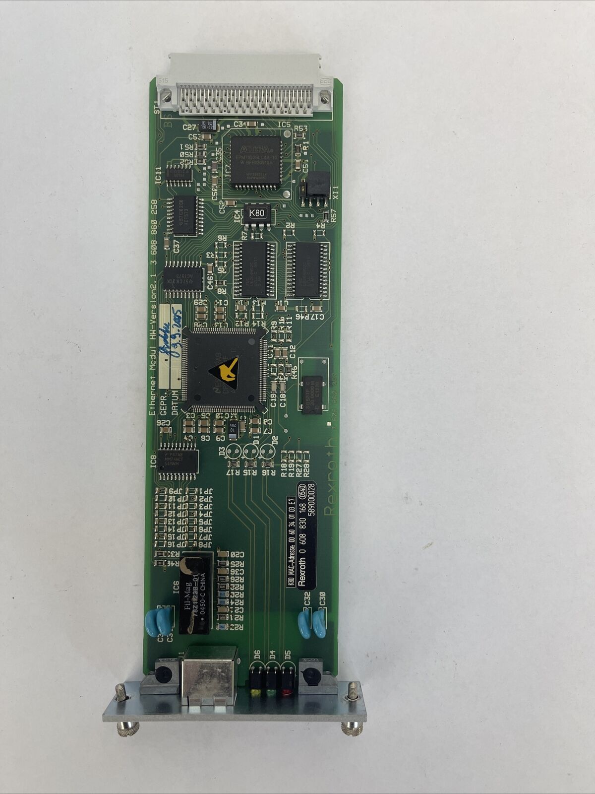 REXROTH 0 608 830 168 ETHERNET MODULE HW-VERSION 2.1 3 608 860 258 SMETH