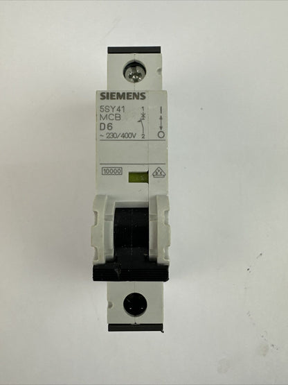 SIEMENS 5SY4106-8 CIRCUIT BREAKER 230/400VAC