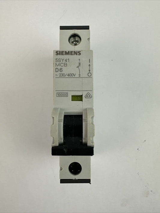 SIEMENS 5SY4106-8 CIRCUIT BREAKER 230/400VAC
