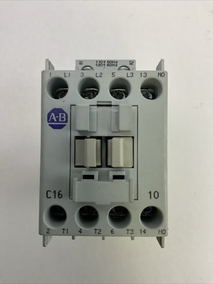 ALLEN BRADLEY 100-C16*10 SER B CONTACTOR  600VAC 30AMP 3PH 15HP COIL 120V 60HZ