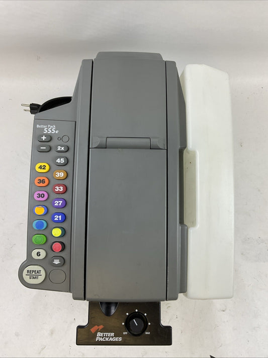 BETTER PACK 555e MODEL BP555eS 115VAC 60HZ 4AMP ELECTRONIC KRAFT TAPE DISPENSER