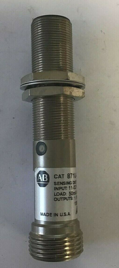 ALLEN-BRADLEY 871U-X5J18 Ser. X PROXIMITY SENSOR 11-52VDC/ 15-132VAC 50mA