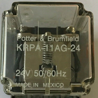 POTTER & BRUMFIELD KRPA-11AG-24 24V RELAY W/ 27E891 10A, 300VAC BASE
