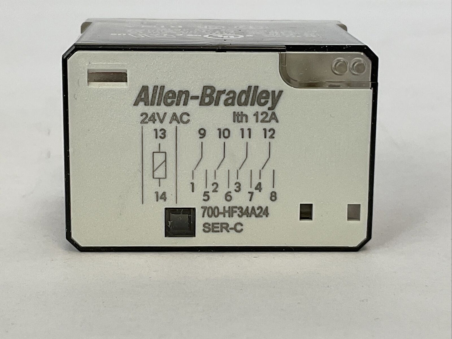 ALLEN BRADLEY 700-HF34A24 SER C RELAY 12A 4 C/O (4PDT) 24VDC 50/60HZ