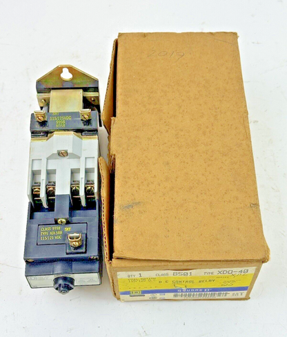 SQUARE D - CL: 8501 TP: XD0 40 FM: MT SER: A - CONTROL RELAY & 8501/XDL/SER. B