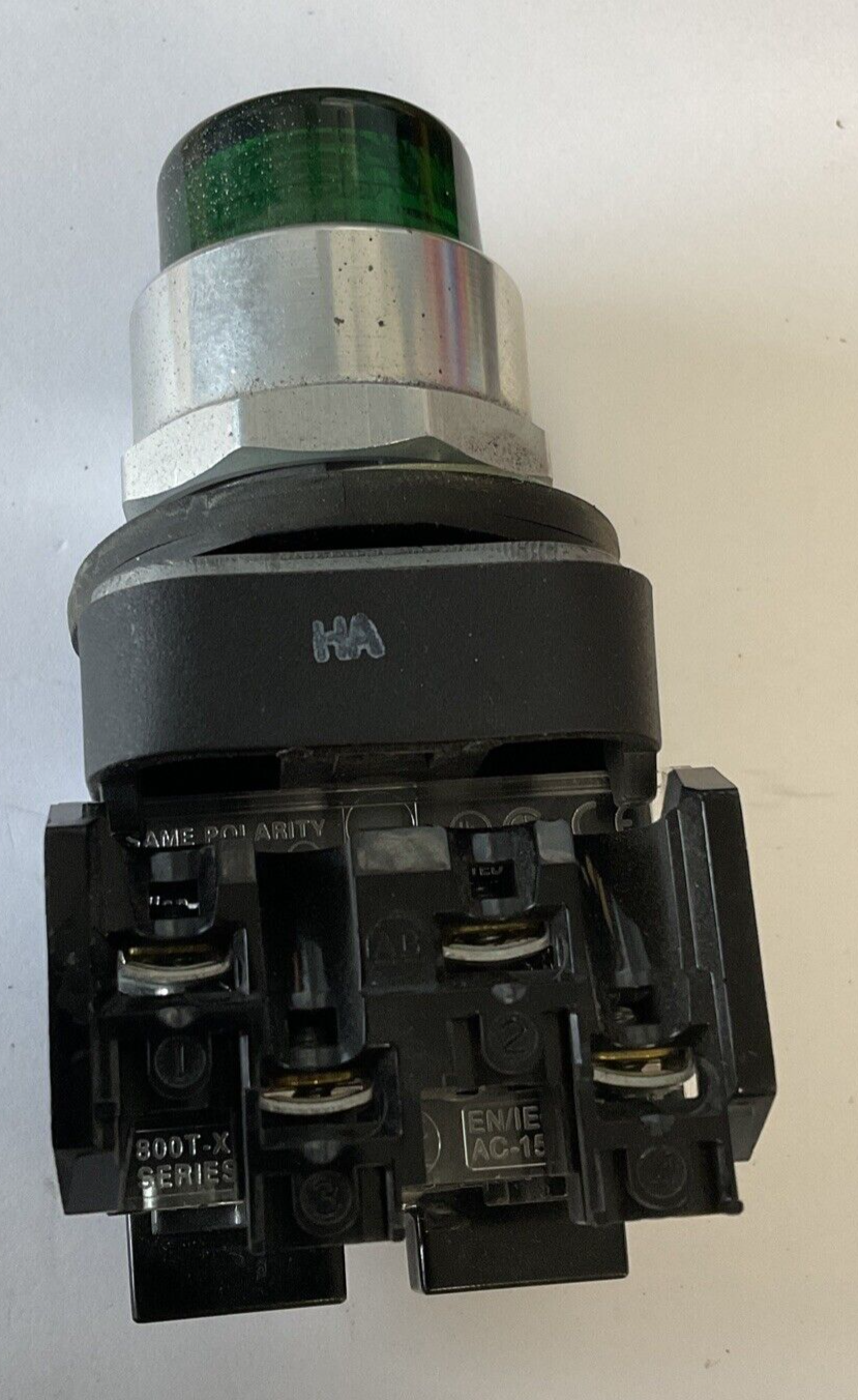 ALLEN BRADLEY 800TC-PBH16G PUSH BUTTON SER.U 120V 50/60HZ W/800TC-XA & 800T-N326