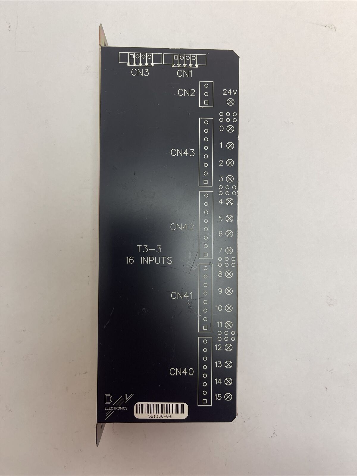 DV ELECTRONICS T3-3 REV 02 INPUT MODULE 16 INPUT