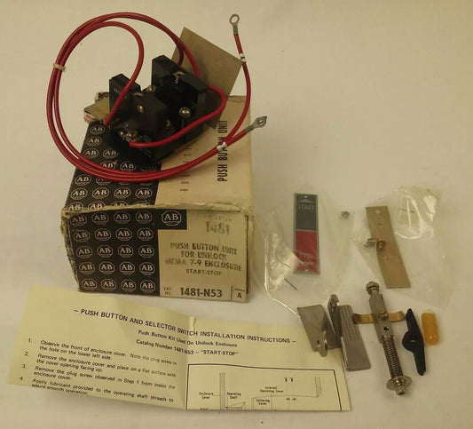 ALLEN BRADLEY 1481-N53 SERIES A PUSH BUTTON KIT, NEMA 7-9 ENCLOSURE, START-STOP