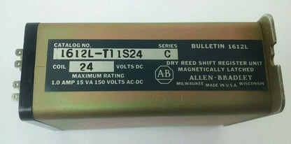 ALLEN BRADLEY, 1612L-T11S24, SER. C, DRY REED SHIFT UNIT 24VDC 15VA, 150V AC/DC