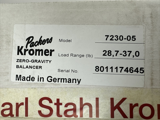 PACKERS KROMER 7230-05 ZERO-GRAVITY BALANCER 28,7-37,0LBS