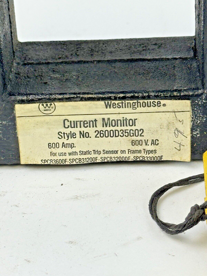 WESTINGHOUSE - 2600D35G02 - MONITOR FOR TYPE SPCB 600 - 600 A/ 600 VAC