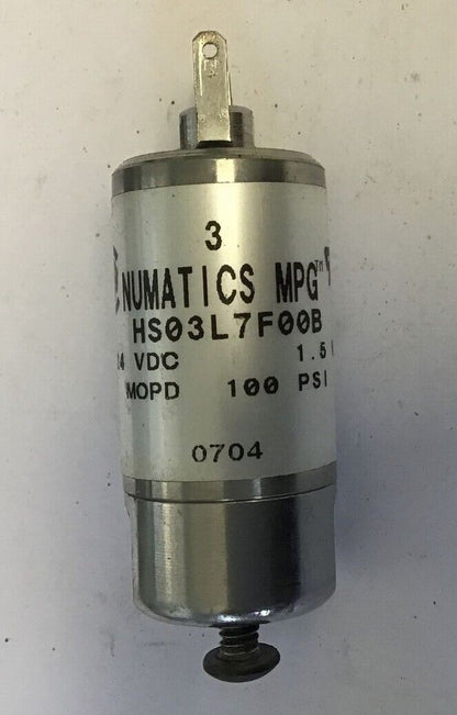 ASCO HS03L7F00B NUMATICS MPG 24VDC 100PSI SOLENOID VALVE