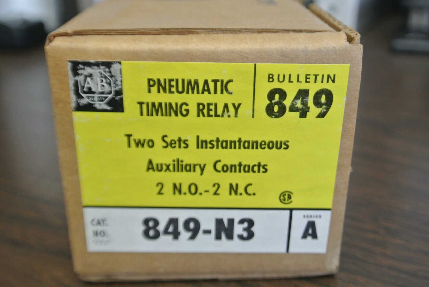 ALLEN-BRADLEY 849-N3 INSTANTANEOUS AUXILIARY CONTACTS TIMING RELAY / NEW SURPLUS