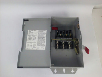 CHALLENGER HD361NFC MODEL 0 SAFETY SWITCH 3P 30A 600VAC 20HP NON-FUSIBLE NEMA 1