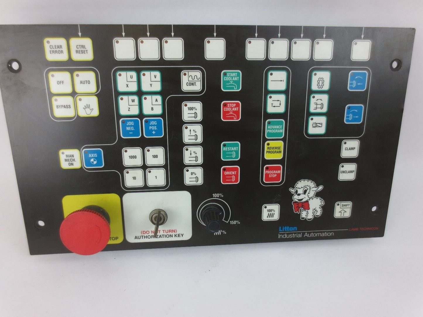 INDRAMAT / REXROTH BTM1.01/00 CONTROL PANEL / OPERATOR INTERFACE w/ E-STOP